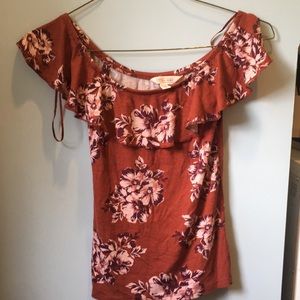 floral off the shoulder top